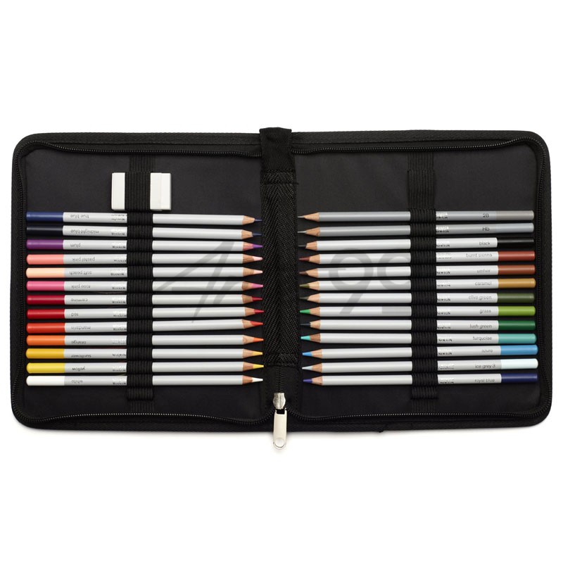 Winsor&Newton Studio Collection - Set da 24 matite colorate acquarellabili  in scatola di metallo